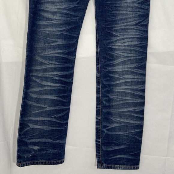 CJ Black Premium Mens Distressed Slim Flex Mid Rise Jeans Dark Blue 34 X 34 - Picture 4 of 7